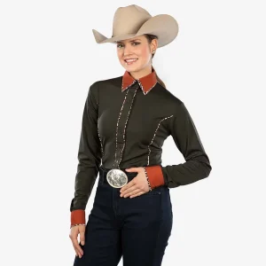 Royal Highness Wild In Olive Show Blouse