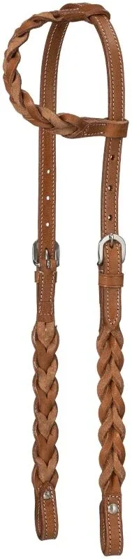 Royal King Braided Leather 1 Ear Headstall