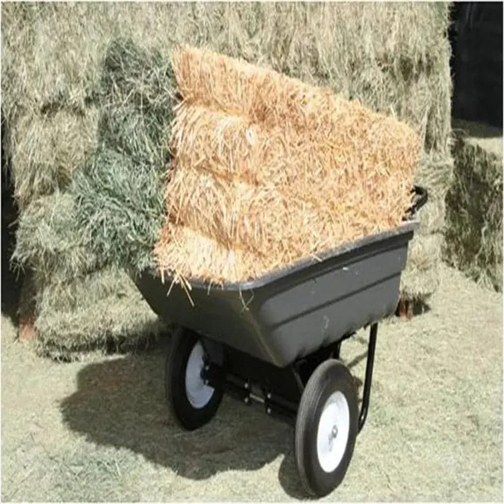 Rugged Ranch Easy Dump Cart Flat Free Grey 11cu ft - Image 2