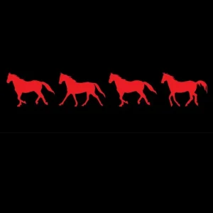 Running Horses Reflective Trailer Decal