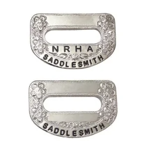 Saddlesmith Hand Engraved Flank Slot Silver Plated
