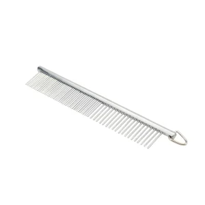 Safari Dog Grooming Comb Medium/Fine Silver 4.5 in