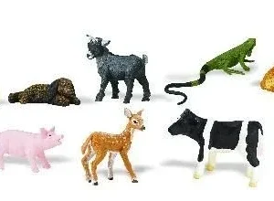 Safari Horses Toobs - Petting ZooBk/Wh