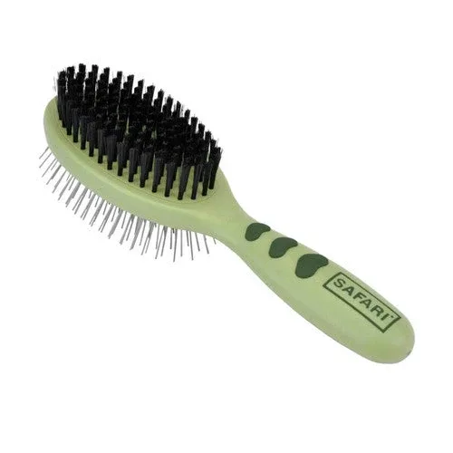 Safari Pin and Bristle Combo Dog Brush Green MD - Image 2