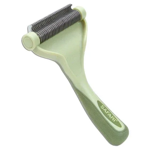 Safari Shed Magic De-Shedding Tool for Dogs w/Medium to Long Hair Light Green/Dark Green LG - Image 2