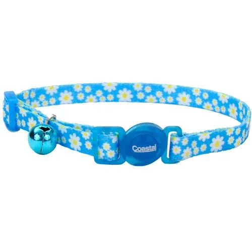 Safe Cat Fashion Adjustable Breakaway Cat Collar Daisy Blue Blue 3/8 in x 8-12 in - Image 2