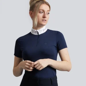 SALE - Andria Womens Short Sleeve Riding Top Navy