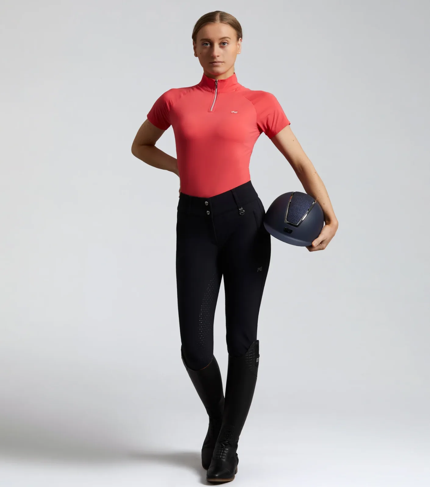 SALE - Carapello Ladies Full Seat Gel Riding Breeches Navy - Image 2