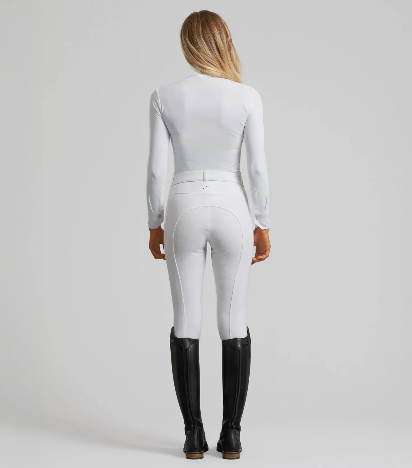 SALE - Cassa Ladies Full Seat Gel Competition Riding Breeches White - Image 2