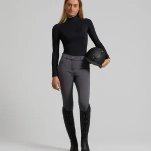SALE - Cassa Ladies Full Seat Gel Riding Breeches Anthracite