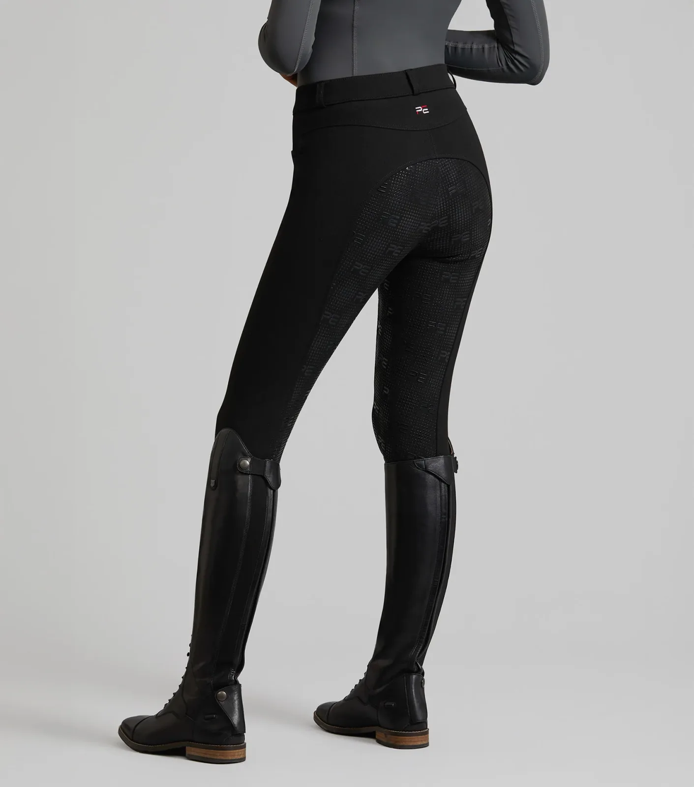 SALE - Cassa Ladies Full Seat Gel Riding Breeches Black - Image 2