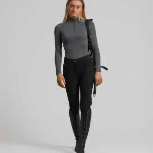SALE - Cassa Ladies Full Seat Gel Riding Breeches Black