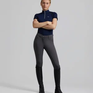 SALE - Delta Ladies Full Seat Gel Riding Breeches Anthracite