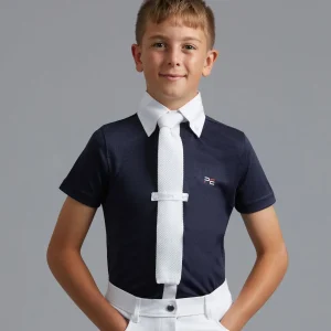 SALE Mini Antonio Boy's Short Sleeve Show Shirt Navy
