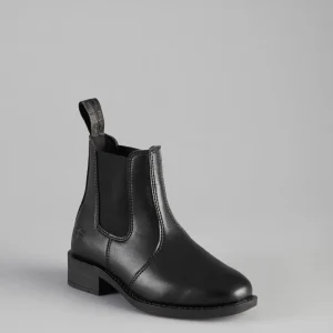 SALE - Rossago Junior Synthetic Chelsea Paddock Boots Black