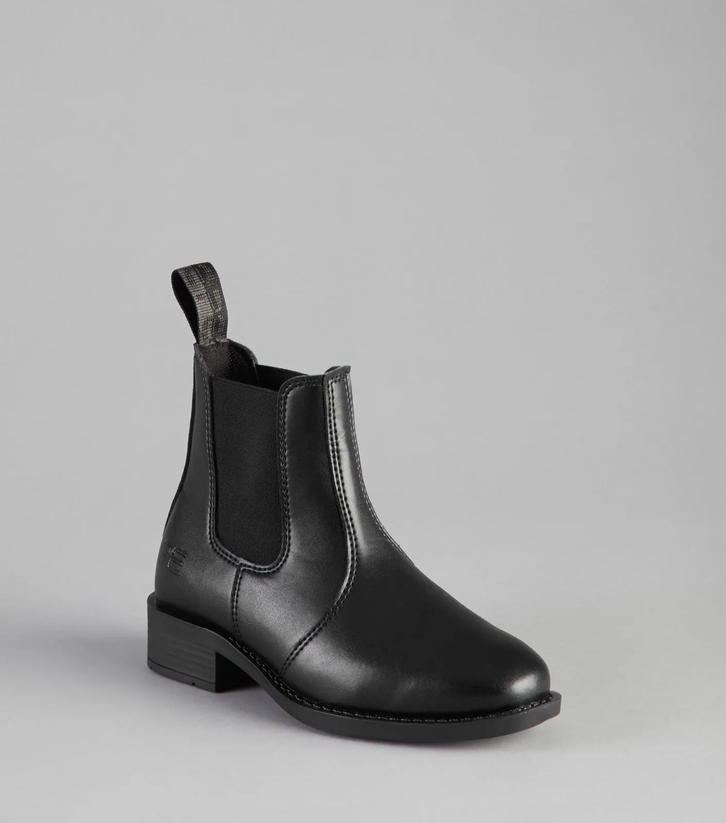 SALE - Rossago Junior Synthetic Chelsea Paddock Boots Black