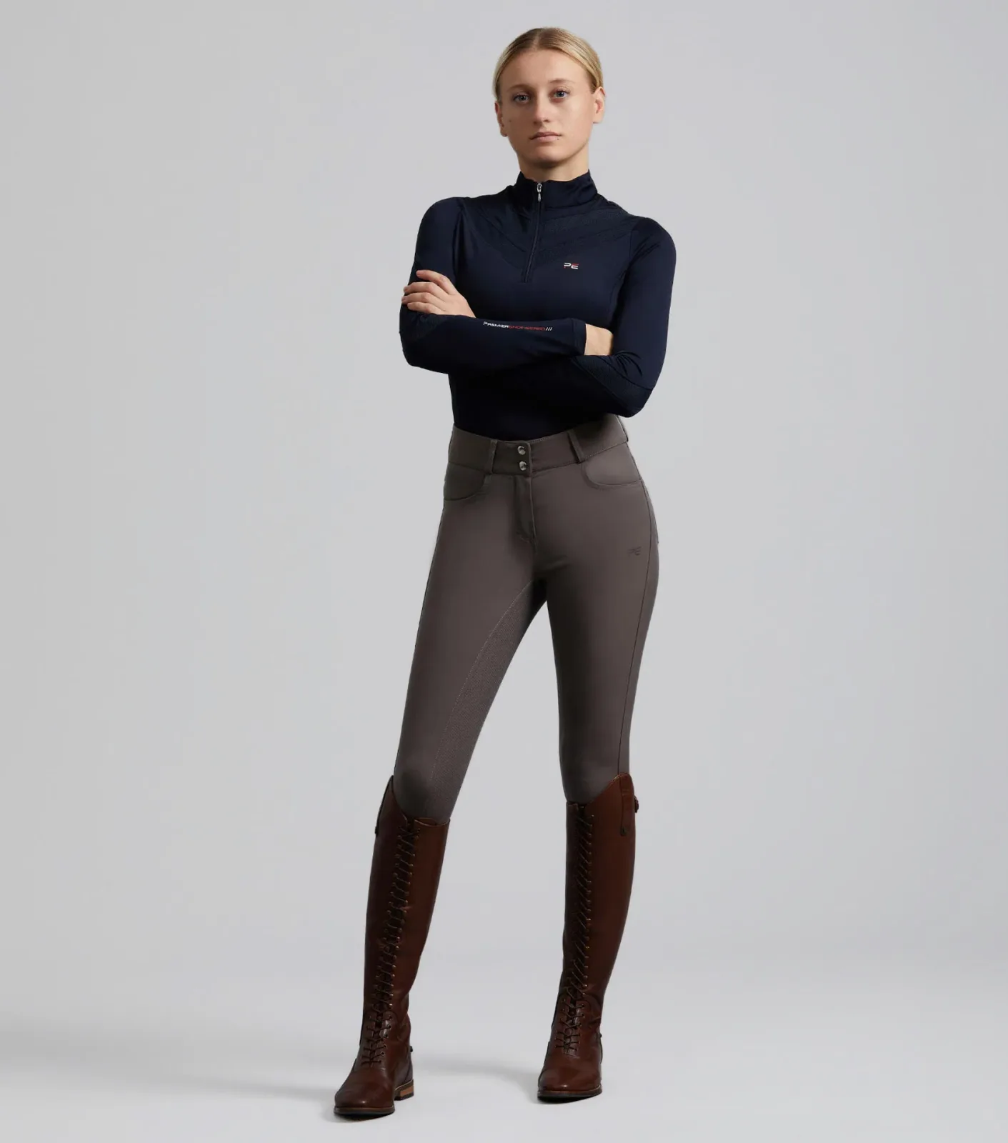SALE - Virtue Ladies Full Seat Gel Riding Breeches Walnut