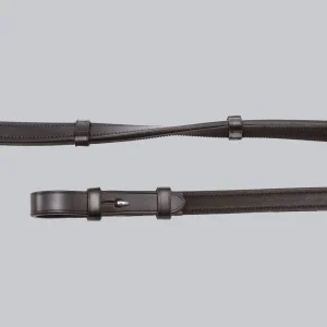 Salvatore Rubber & Leather Grip Reins Brown