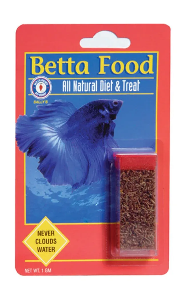 San Francisco Betta Food Bloodworms Freeze Dried Fish Food 0.035 oz