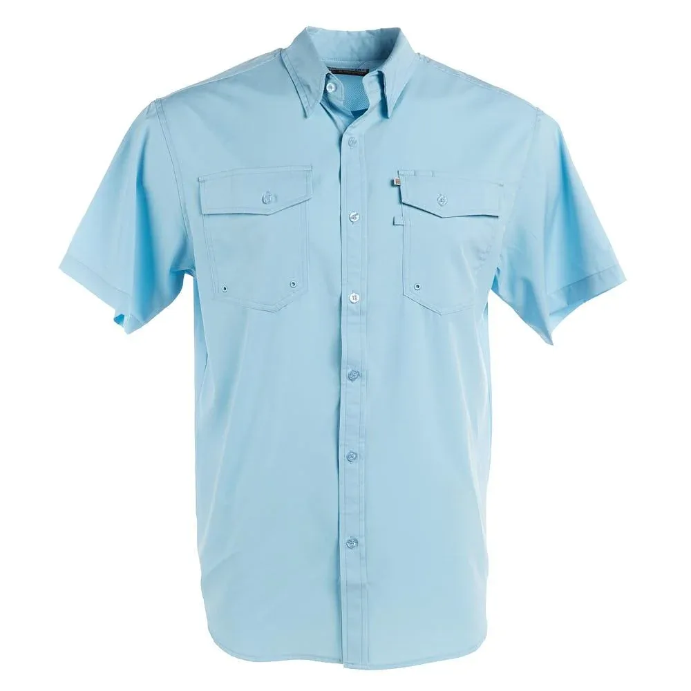 Sand Hill Ranch Ice Blue Short Sleeve Button Shirt