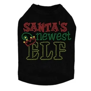 Santa's Newest Elf Rhinestone Tank - Many Colors