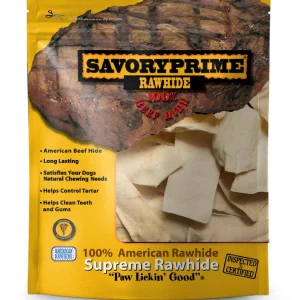 Savory Prime Natural Rawhide Chips for Dogs - 1 lb.