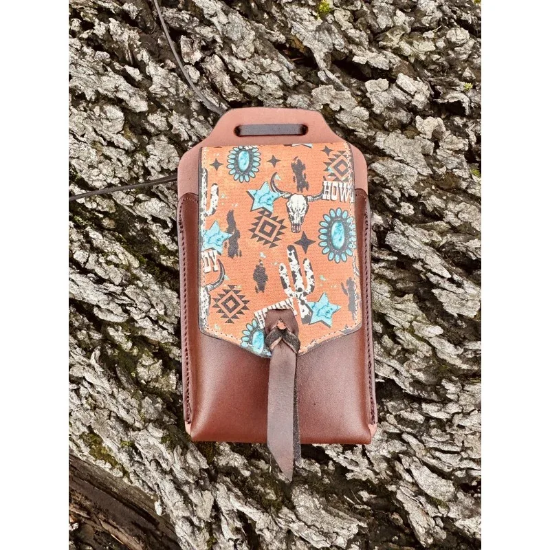 Schulz Equine Patterned Cell Phone Back Cinch Holder