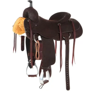 Scott Thomas Custom Saddles 16in Chocolate Roughout Ranch Cutting Saddle