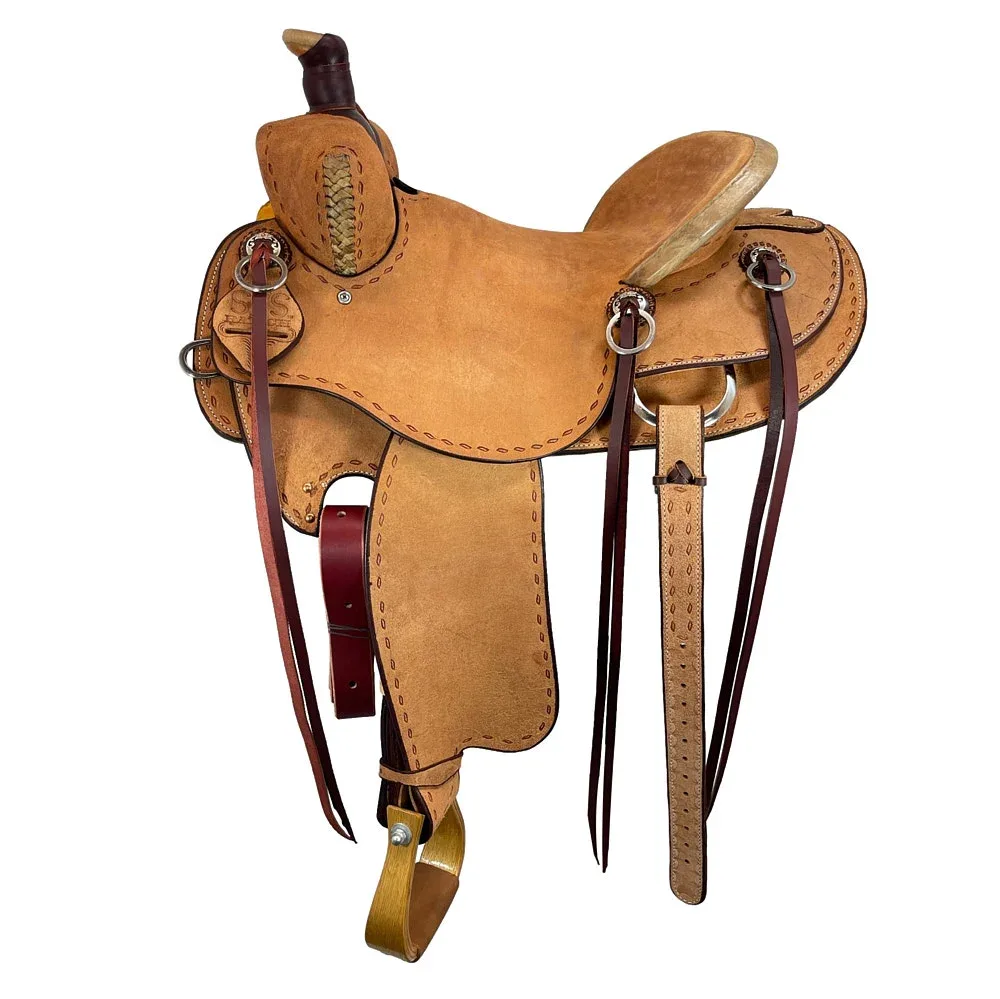 Scott Thomas Custom Saddles Stran Smith Childress Roughout Buckstitch Rancher Saddle