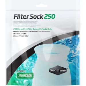 Seachem Laboratories Mesh Filter Sock with Plastic Collar White 1ea/4 In X 12 in, Small