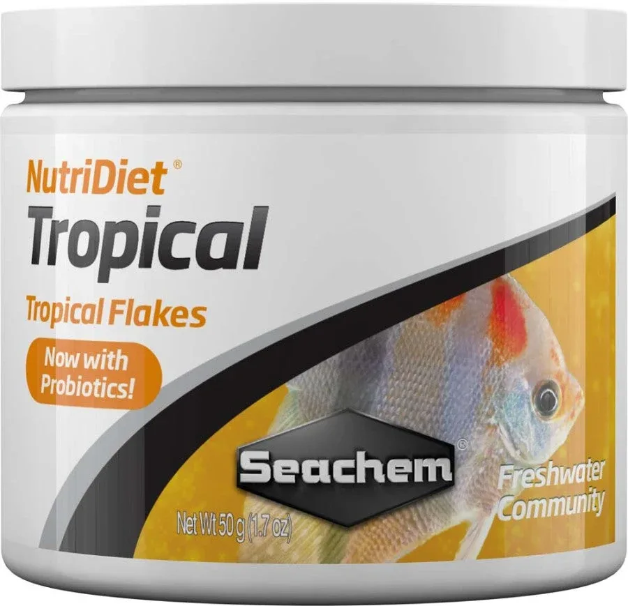 Seachem Laboratories NutriDiet Tropical Flakes Fish Food 1ea/1.8 oz