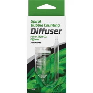 Seachem Laboratories Pollen Style CO2 Spiral Bubble Counting Diffuser Clear, 1ea/30 mm