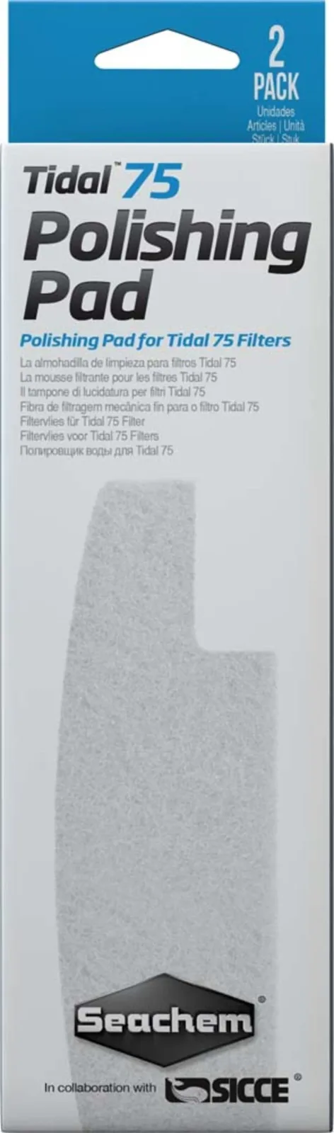 Seachem Laboratories Tidal Polishing Pad For Tidal 75 Filters, White, 1ea/2 pk