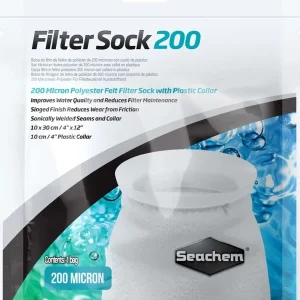 Seachem Laboratories Welded Filter Sock with Plastic Collar White, 1ea/4In X 12 in, SM