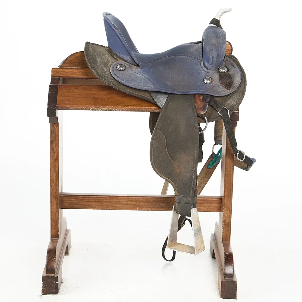 Selas Bautz Used 14.5in Blue Barrel Saddle - Image 2