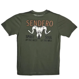 Sendero Provisions Co Army Green Big Horn Tee Shirt