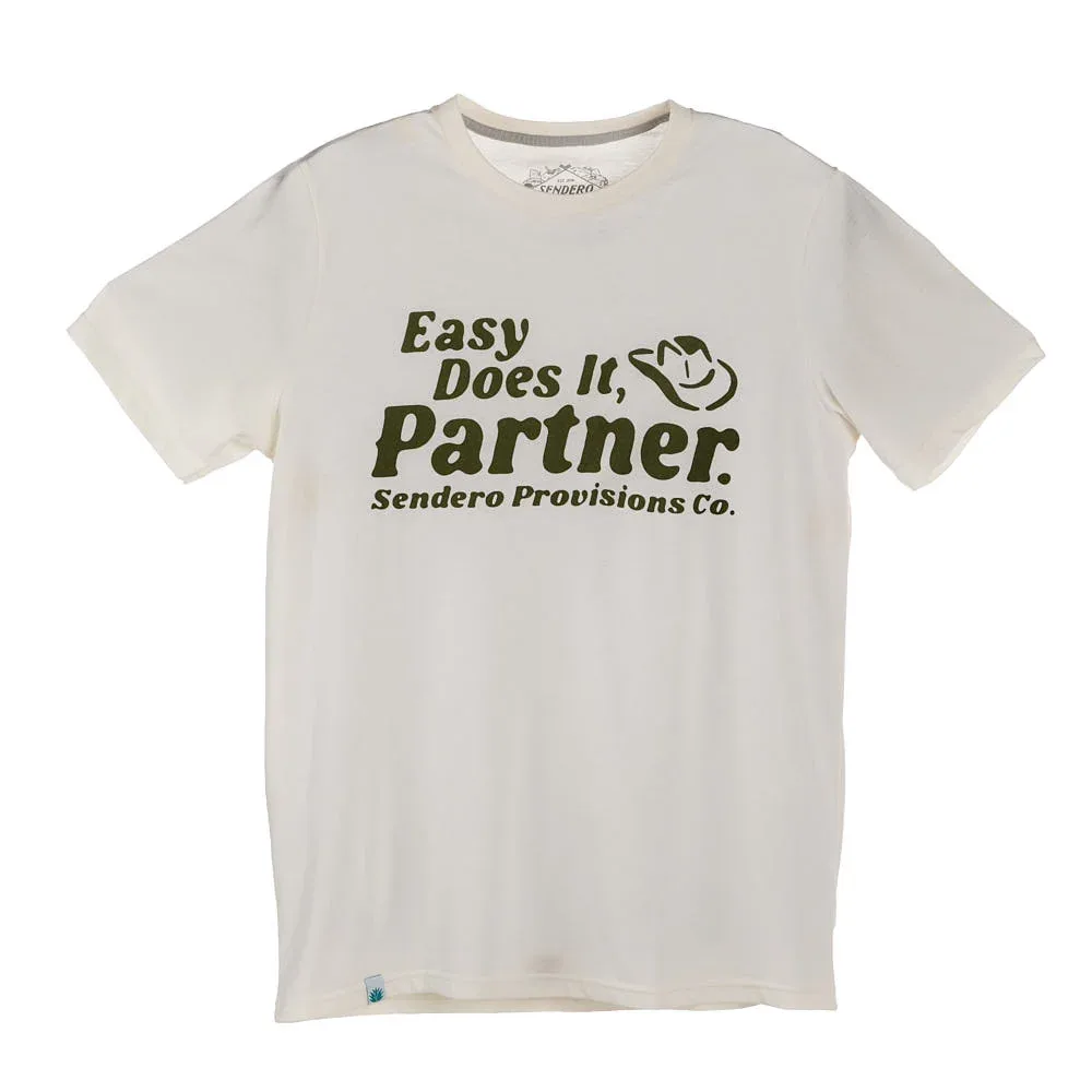 Sendero Provisions Co Men's Easy Does It Vintage White Tee - Image 2
