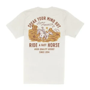 Sendero Provisions Co Men's Vintage White Fast Horse Tee