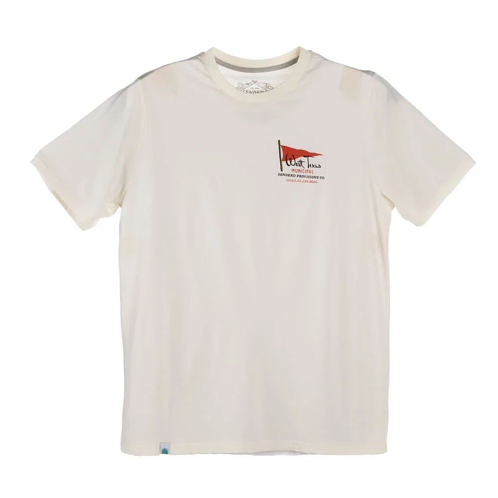 Sendero Provisions Co Men's West TX Municipal Vintage White Tee - Image 2