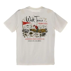 Sendero Provisions Co Men's West TX Municipal Vintage White Tee