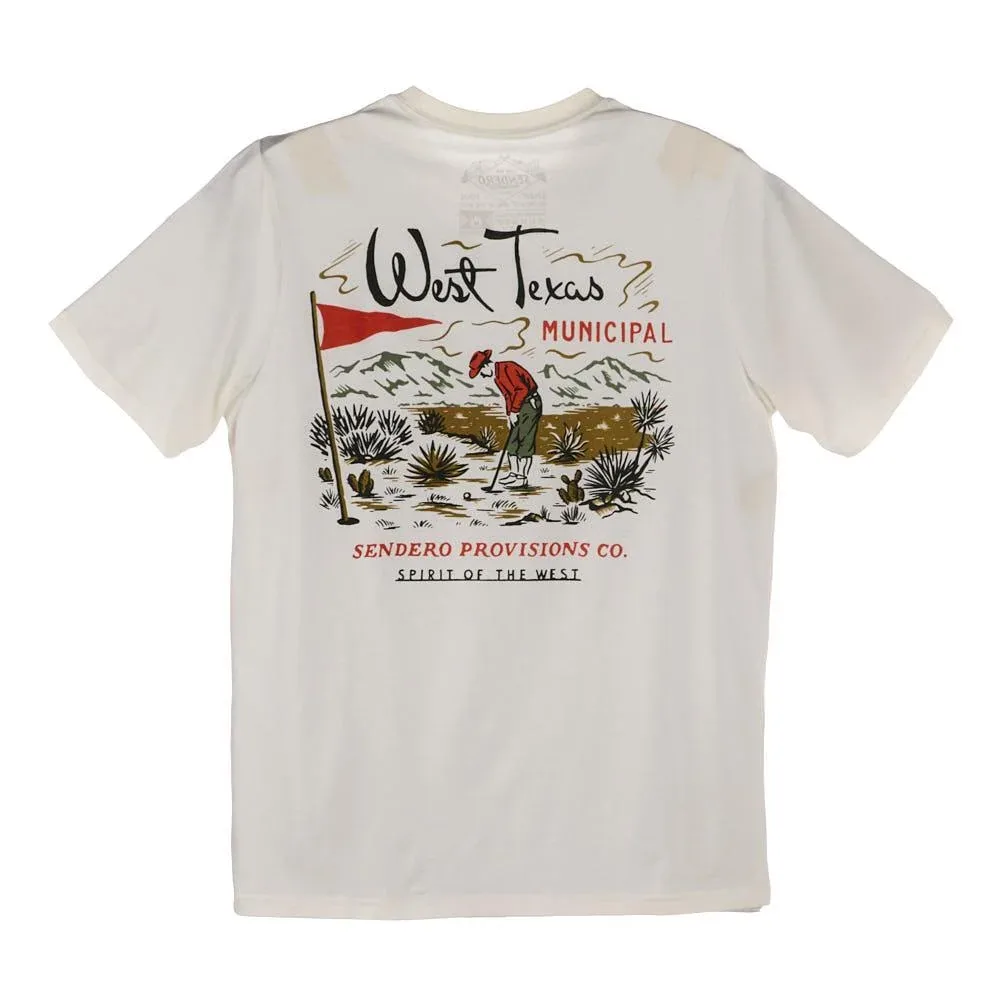 Sendero Provisions Co Men's West TX Municipal Vintage White Tee