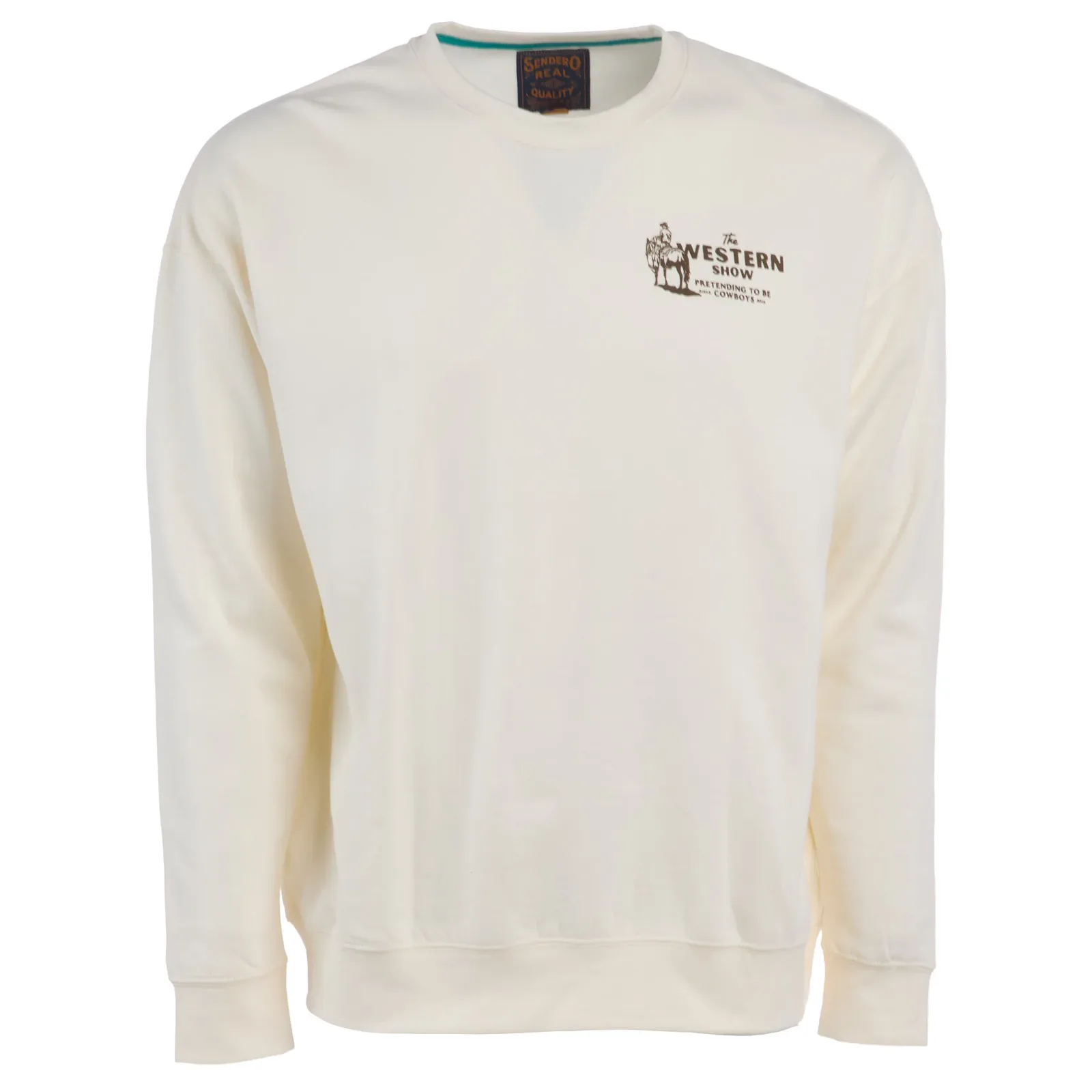 Sendero Provisions Co Mens Western Show White Sweatshirt - Image 2