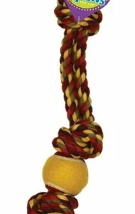 Sentry Crazy Paws Tug Toy Group Inchb Inch Rope With Tennis Ball Assorted 20 In