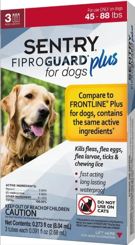 Sentry Fiproguard Plus IGR Flea and Tick for Dogs & Puppies
