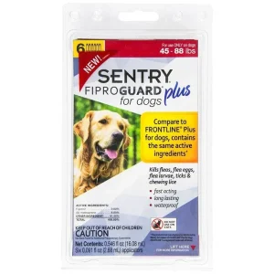 Sentry Fiproguard Plus IGR Flea and Tick for Dogs & Puppies