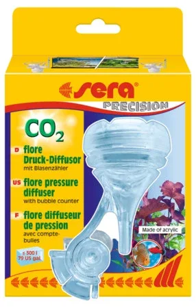 Sera flore CO2 pressure diffuser with integrated bubble counter