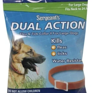 Sergeants Dual Action Flea and Tick Collar II for Large Dogs Neck Size 24.5"