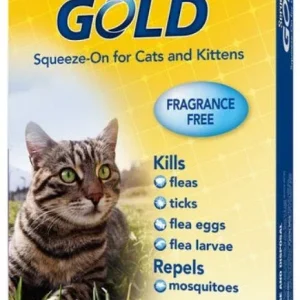 Sergeants Gold Flea and Tick Squeeze-On for Cats Over 6 lbs