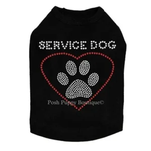 Service Dog Rhinestone Tank- Many Colors