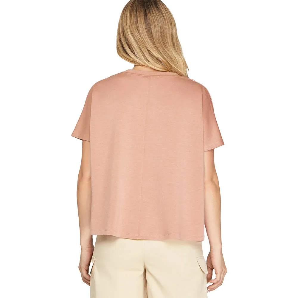 She & Sky Women's Rose Drop Shoulder Top - Image 2